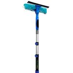 EVERSPROUT 7-to-20 Foot Swivel Squeegee and Microfiber Window Scrubber (25+ Foot Reach) | 2-in-1 Window & Glass Cleaning Combo with Light-Weight, Aluminum Extension Pole | Includes 10-inch Blade