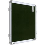 Pragati Systems® Prima Pin-up Display Board for Kids, Home, Office & School (PPUG4560) with Heavy-Duty Aluminium Frame | 1.5x2 Feet, Green (Pack of 1)