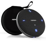 AISPEECH M4 Bluetooth Speakerphone Conference Microphone with AI Noise Reduction Full-Duplex AI Transcription USB Speakerphone 360° Voice Pickup Conference Speaker Home Office for Teams/Zoom, Black