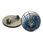 GDXGHJUUkrainian Brooch Ukrainian Trident Symbol Metal Badge Pin Ukraine Flag Brooch Badge Flag Lapel Pin Ukraine Friendship Enamel Pin Jewelry Gift for Supporters