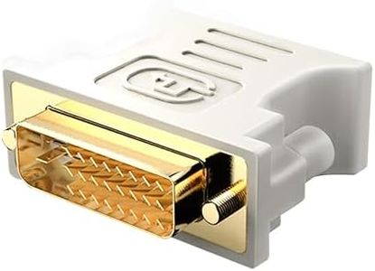 biaze DVI to VGA Adapter (DVI-I 24+5 Pin Male to VGA Female) – Gold-Plated Connector for PC, Laptop, GPU, Projector