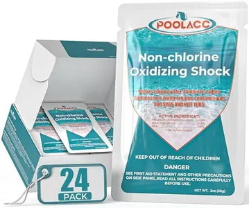 Non-Chlorine Spa Shock Oxidizer for Hot Tub, Chlorine-Free Treatment & Enhanced Oxidizing Shock for Hot Tubs & Spas, Single Dose Packets for Easy Hot Tub Maintenance & Treatment - 24 Packs