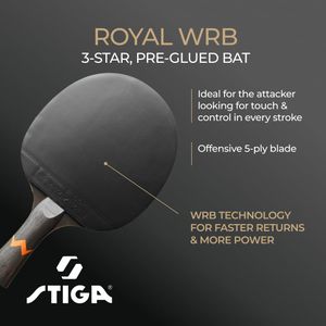 STIGA Royal WRB 3-Star Table Tennis Bat – Professional Paddle