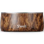 S'well Stainless Steel Pet Bowl, 32oz, Teakwood, for Small to Medium Size Dogs, Mess Free Design with Non Slip Rubber Bottom, Dishwasher Safe, BPA Free