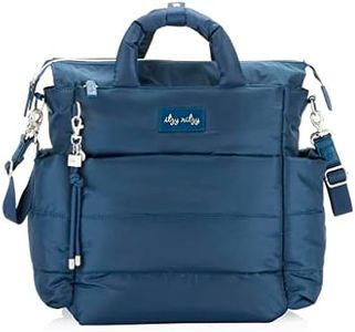 Itzy Ritzy Dream Convertible Diaper Bag; Lightweight Diaper Bag Converts from a Backpack to a Crossbody or Tote; with 14 Pockets, Stroller Clips, Changing Pad & Luggage Attachment, Sapphire Starlight