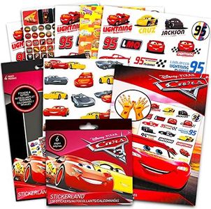 Disney/Pixar Cars Stickers and Tattoos Party Favor Pack (Bundle with 250 Stickers and 75 Temporary Tattoos)