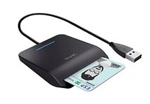 Trust Primo Smart ID Card Reader, DNI, FIPS 201, FIPS TAA and ISO 7816 Class A, B, C Compliant, 100cm Cable, Spanish/Portuguese/Italian, Secure Login, USB Card Reader Compatible with Windows/Mac