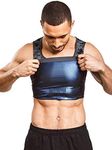 Sweat Shaper Men’s Premium Slimming Shapewear Workout Sauna Tank Top Vest (XX-Large-3X-Large, Grey Camo)