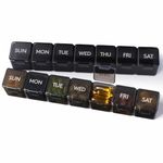 Lifewit Weekly Pill Organizer, 7 Day Pill Box, One Week Pill Cases, Large Compartments Medicine Organizer for Vitamins, Fish Oils, Supplements, 14 grids