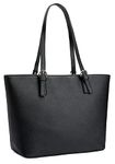 WEDMAY Women Tote Bags Shoulder Handbag Large Black Tote Bag for College School Work Daily Bag Travel Shopper Fit Laptop (Black)