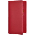Black Checkbook Covers for Personal Duplicate Checks, Genuine Leather Checkbooks Register Cover Holder Wallets for Women & Men, Red, One size, Classic