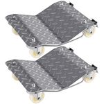 BuoQua 2 Pcs Tire Wheel Dollies Parking Assistant Adjustable Space Saver 12x16 inches Wheel Car Tire Dolly 3inches Caster Wheel Dolly for Moving Vehicle Car Auto Repair (2 PCS)