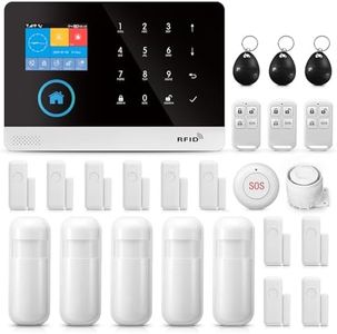 PGST Smart Home Security System 24 Kits,Wireless Alarm Security System APP Alert,Remote Controls,Monitor Window Door Sensor,Work w/Alexa for Villa Home Apartment