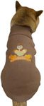 HOTUMN Dog Thanksgiving Turkey Sweater - Pet Thanksgiving Sweater Classic Knitwear Turkey Pattern Winter Warm Pet Clothes for Small Medium Dogs (Small, Brown)