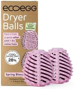 ecoegg Dryer Egg | Reduces Drying Time | Tumble Dryer Balls replacement | Freshens and Softens Clothes | Hypoallergenic | Spring Blossom | 2 Eggs | 4 fragrance sticks | Approx 40 Dries