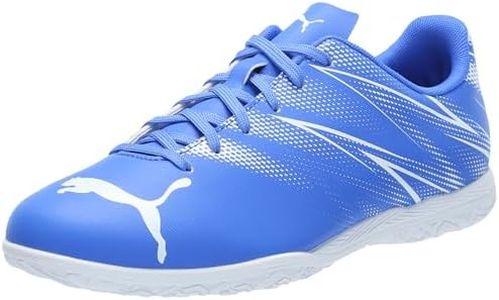 PUMA Men's Attacanto Indoor Trainer Soccer Shoe Sneaker, Bluemazing-puma White, 9.5