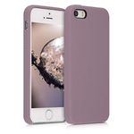 kwmobile Case Compatible with Apple iPhone SE (1.Gen 2016) / iPhone 5 / iPhone 5S Case - TPU Silicone Phone Cover with Soft Finish - Grape Purple