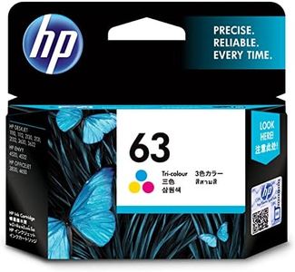 HP 63 Genuine Original Tri-Color Printer Ink Cartridge works with HP OfficeJet 4600, 5200, HP DeskJet 2100, 3600 and HP ENVY 4500 Series - (F6U61AA)