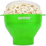 HOTPOP Collapsible Microwave Popcorn Popper Bowl with Handles BPA Free (Green)