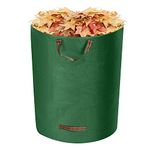 Garden Waste Bags,300L Garden Bags Heavy Duty with Handles and Support Frame, Pop up Garden Waste Bag Reusable Gardening Bag Foldable, Garden Sacks for Leaf Grabbers and Leaf Collector