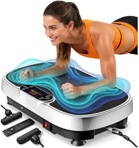Vibration Plate Exercise Machine for Weight Loss and Lymphatic Drainage - 330lbs Capacity Vibrating Platform for Home Gym Workout, Full Body Shaker Pilates Equipment with Loop Bands for Women and Men