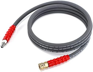 M MINGLE Pressure Washer Jumper Hose, 10 FT Whip Hose for Power Washer, Hose Reel Connector Hose for Pressure Washing with 3/8 Inch Quick Connect