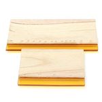 Screen Printing Squeegee,2 Size 9.4/6.3 Inch Wooden Handle Screen Ink Scraper Silk Screen Squeegee for DIY Art Craft