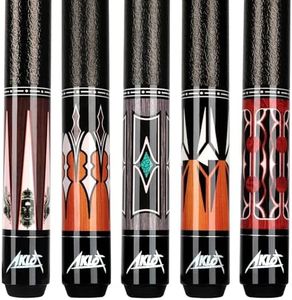 Aklot Pool Cues, 5-Pack 58" Maple Billiard Cue Stick, Pool Sticks for Adults - Perfect for Beginners Home Game Rooms, Bars & Billiard Halls, 18 19 20 21 oz Billiardqueue