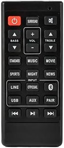 Replacement Remote for Sanyo FWSB405FS FWSB405F FWSB426F FWSB415E A NC302UH NC300UH NC306UH FWSB426FA Sound Bar Remote Control - Black Subwoofer Speaker Home Audio System Accessories