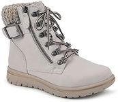 CLIFFS BY WHITE MOUNTAIN Women's Hearty Boot, Winter White/Fabric/Sweater, 11