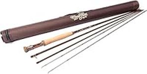 Moonshine Rod Co. Fishing Rod with Carrying Case and Extra Rod Tip Section Medium Action, The Drifter II, 3wt 7'6"