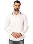 Thomas Scott Men's Solid Regular Fit Shirt (TS1347_White