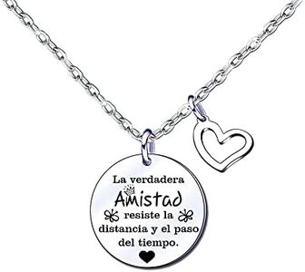 ZYMGUO Amistad Regalo Mejor Amigo Collares Joyería Familia Amistad Regalo para Tu Mejor Amiga Collares Acero Inoxidable Collares Regalos Mujer con la Letra (3)