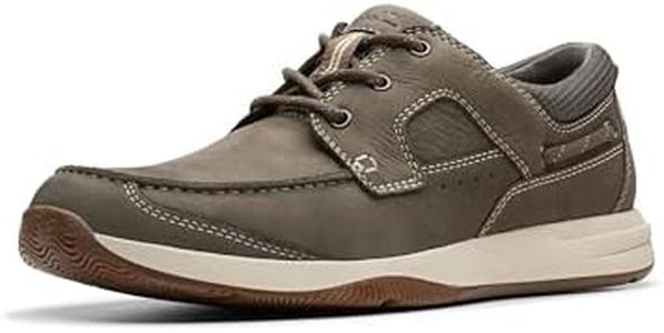 Clarks Men's Sailview Lace Boat Shoe, Taupe Nubuck, 12 US