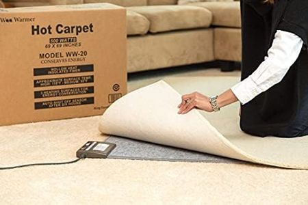 Woo Warmer Hot Carpet Under Rug Radiant Floor Heater Electric Mat Electric Carpet Electric Heated Area Rug Great for Yoga (500 watt 70" x 70 inches)