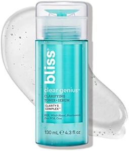 Bliss Clear Genius Clarifying Toner + Serum - 4.3 Fl Oz - Purifies Pores, Tones, Calms & Clears Skin - Salicylic Acid, Niacinamide & Witch Hazel - Clean Paraben Free - Vegan & Cruelty-Free