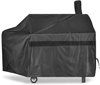 iCOVER Offset Smoker Cover 60 inch Charcoal Pellet Grill Cover Heavy Duty Waterproof 600D BBQ Smoker Cover for Brinkmann for Char-Broil for Weber for Nexgrill for New Braunfels for Oklahoma Joe's