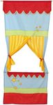 Roba Door Kasperle Theatre, Space Saving School Children Puppet Theater, Theater with Fabric Cover