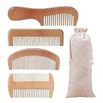 4 Pcs Wooden Comb Set for Women Men