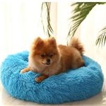 ZEXSAZONE Round Donut Pet Bed for Cats and Puppies Dogs, Cozy and Plush, Raised Bedside Support, Both Sides Use Like 2 in One, Washable, Sizes for Small, Medium, and Large Pets.