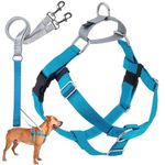 2 Hounds Design Freedom No Pull Dog Harness | Adjustable Gentle Comfortable Control for Easy Dog Walking |for Small Medium and Large Dogs | Made in USA | Leash Included | 1" MD Turquoise