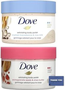Dove Exfoliating Body Scrub - Set con scrub corpo esfoliante, macadamia e latte di riso, melagrana e burro di karité (etichetta in italiano non garantita)