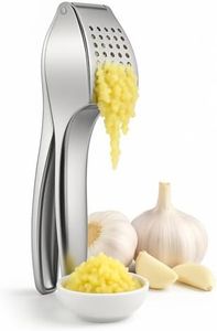 Premium Garlic Press, Heavy Duty Garlic Crusher & Mincer, Super Easy to Use & Clean, No Peel Needed, Crush Garlic & Ginger, Strong & Durable, Kitchen Tool