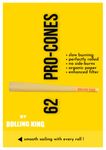 Rolling-King Unbleached Brown Paper 62 pre Rolled Cones King Size 112 mm