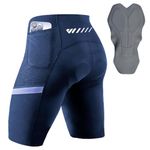 Wulibike Padded Cycling Shorts Mens 3D,Cycling Shorts Men,Road Bike Shorts Men,Quick Dry Breathable with Pocket Shorts