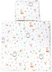 TupTam Baby Crib Pram Bedding Set Duvet Pillow - 4 pieces, Clearing/Deer, 80x80 cm