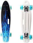 Sell pluse® Wave Board |Complete Highly Flexible Plastic Cruiser Board 27.5 Inch Skateboards for Beginners or Professional with High Rebound PU Wheels, Color May Vary (Blue FIRE 4WHEEL)