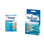 Nexcare Aqua Clear Waterproof Plasters, Assorted, 14/Pack & Aqua Clear MAXI Waterproof Bandages, 60 mm x 88 mm, 5/Pack