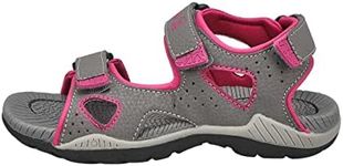 Kamik Girls Lobster 2 Sport Sandal, Dark Grey Pink, 2 Little Kid