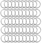 Yasmous Loose Leaf Binder Rings 50 Pcs Metal Book Rings Round Key Rings, for Revision Card Notebook Scrapbook Album Craft DIY, 1.18 Inch/30mm, Silver